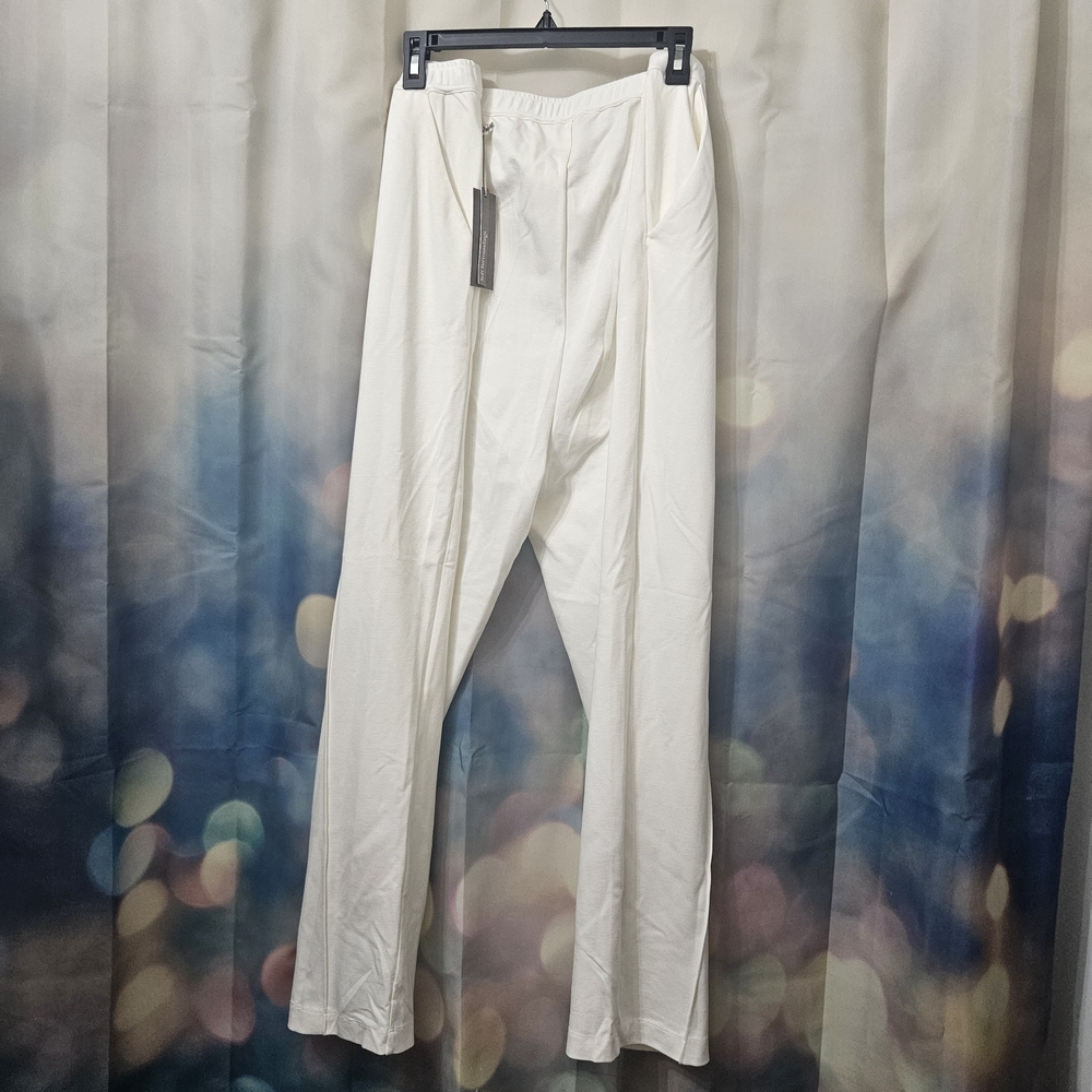 Soft Surroundings- Summer Cream, Wide Leg Cotton Pants